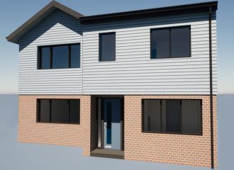 The Paddock Front Elevation Render