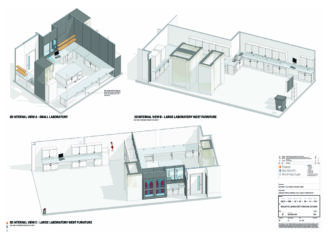 23C41 FBA ZZ GF DR A 7701 P04 INDICATIVE LABORATORY FURNITURE 3D VIEWS 1